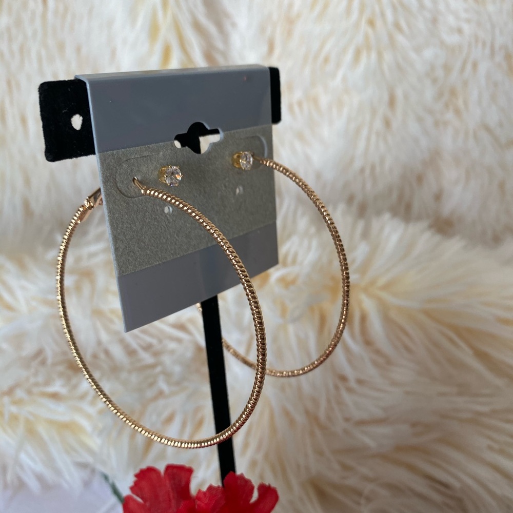 🆕Large hoop earrings set